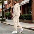 thumbnail image 4 of TOMVIGX Mens Track Suits 2 Piece Set Solid Zip up Hoodie & Drawstring Joggers Trendy Casual Athletic Sweatsuit Outfits, 4 of 6