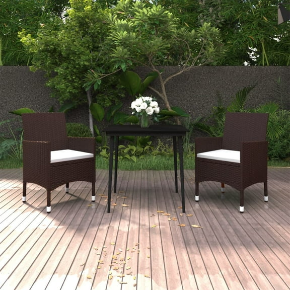 vidaXL Patio Dining Set 3/5/7 Piece Multi Colors 31.5"/55.1" Table Length