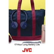 JVC HA-S23W Wireless Headphones - On Ear Bluetooth Headphones, Foldable Flat Design, 17-Hour Long Battery Life (Black)