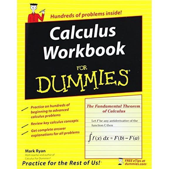Pre-Owned Calculus Workbook For Dummies (Paperback) 076458782X 9780764587825