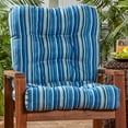 thumbnail image 5 of Greendale Home Fashions Outdoor Tufted 42'' x 21'' Chair Cushion, Sapphire Stripe, 5 of 9