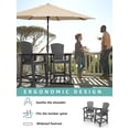 thumbnail image 6 of Wulful Tall Adirondack Chair Set w/ 2 Outdoor Barstools and Connecting Tray for Patio Umbrella, Gray, 6 of 7