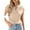 Apricot, variant on Blouses for Women Dressy Casual Summer Cowl Neck Short Sleeve Tops Spring Work Office Teacher Shirts