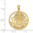 thumbnail image 4 of FB Jewels 14K Yellow Gold Bahamas Crest In Textured Frame Pendant, 4 of 4