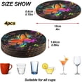 thumbnail image 4 of Butterfly Tie Dye Drinks Coasters, Non-Scratch Cork Base Round Cups Mats for for Wooden Coffee Table, Cool Housewarming Gift for Home Decor, 4 of 7