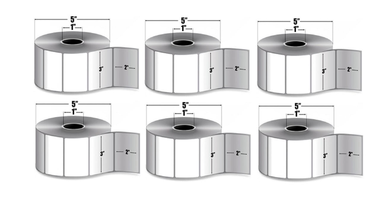 Zebra ZSelect 4000D Thermal White Label 3"x2" 1240/ Labels 6Pack