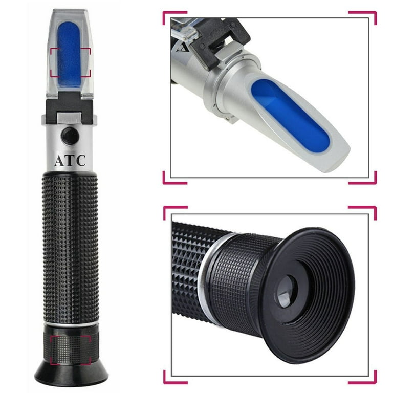 Alcohol Refractometer For The Measurement Of The Percentage Of Alcohol By  Volume Of Spirits With Automatic Temperature Compensation (Atc), Range 0-80%  V/V. 