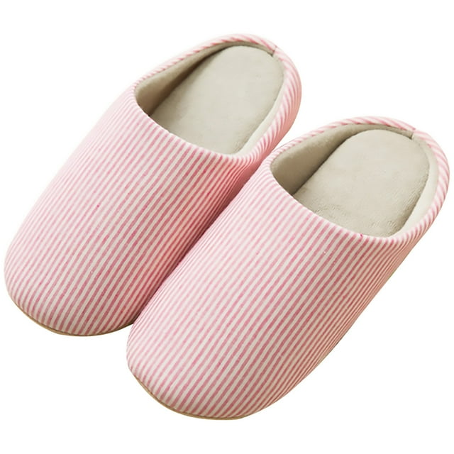 Winter Slipper Striped Anti-slip Warm Slippers House Slippers for Indoor