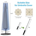 thumbnail image 2 of Cubierta de sombrilla de patio OKPOW impermeable para sombrillas de 2,7 a 3,7 m, 2 of 7