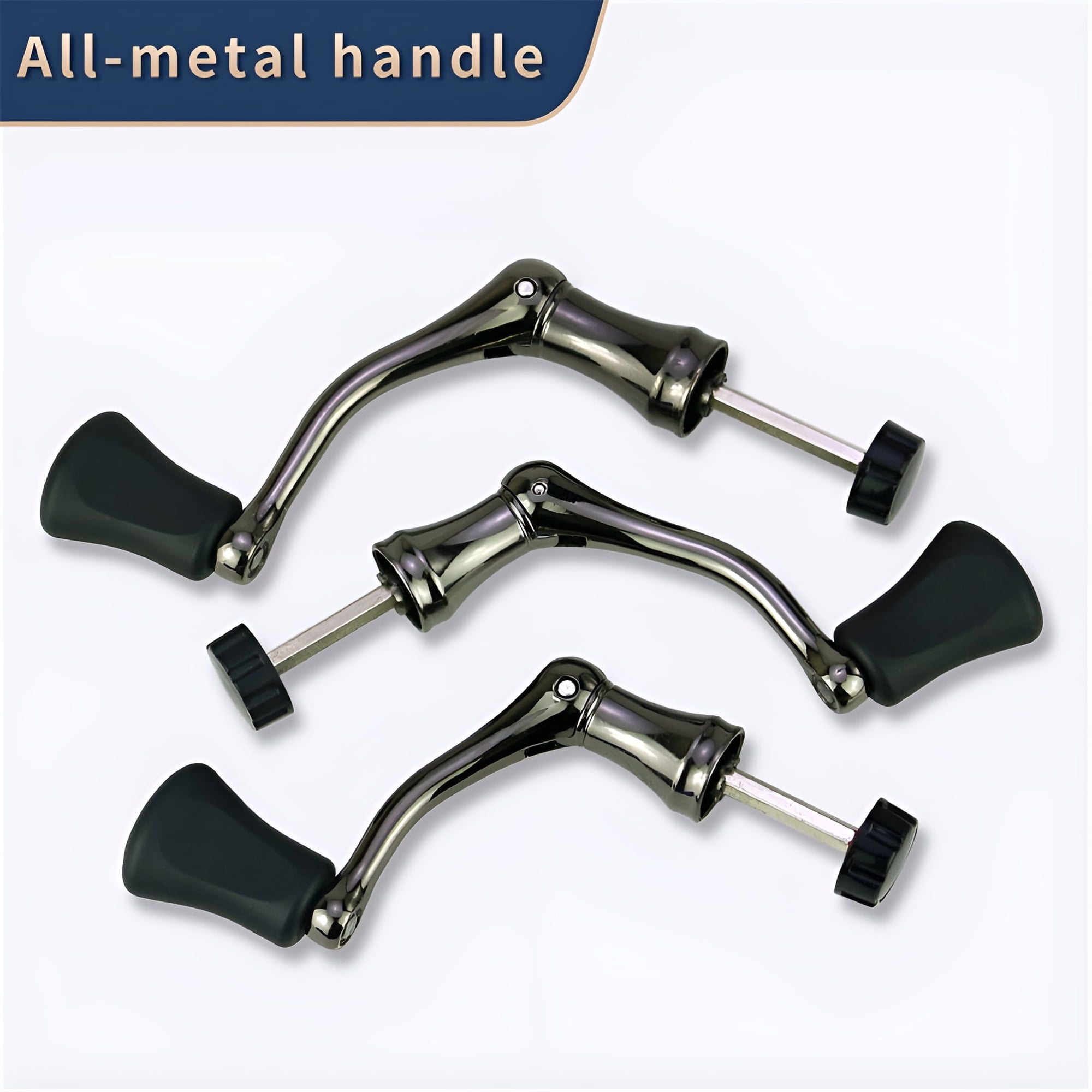 BESTSKY 2026 New Metal Rocker Arm Spinning Reel Handle Grip for Freshwater Saltwater Bass Trout Fishing Reel Replacement