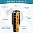 thumbnail image 2 of Yayeee 40oz Stainless Steel Tumbler with Straw and Handle Double-Wall Insulated Travel Water Bottle, Orange Geometric, 2 of 8