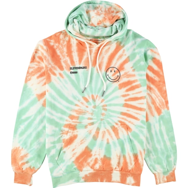 Elevenparis Hombre Labech Smiley Tie Dye Sudadera con Capucha Tie Dye M