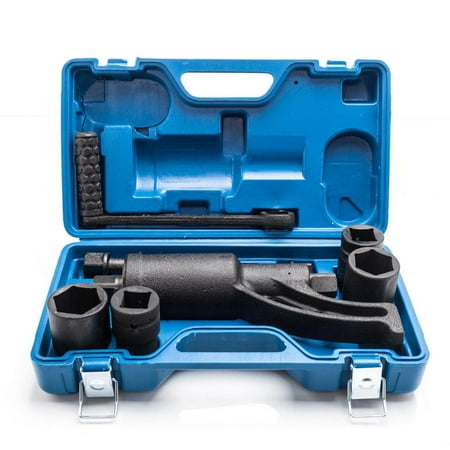 Ktaxon Torque Multiplier Set, 5000NM Heavy Duty Labor Saving Lug Nut Wrench Socket Removal Tool Wheel Nut Remover with 4 Cr-v Sockets,1:68 Gear