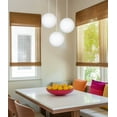 thumbnail image 6 of Kira Home Ceres 8" Mid Century Modern Globe Pendant Light, Minimalist White Frosted Glass Orb Hanging Lamp, White Finish, 6 of 8