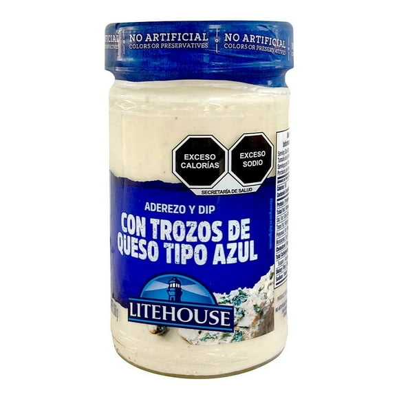 Aderezo Litehouse con trozos de queso tipo azul 384 ml