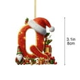 thumbnail image 3 of Moocorvic Acrylic Christmas 26 Initial Letter Ornaments, Xmas Decorations Pendant Hanging DIY Craft Ornaments(Q), 3 of 9