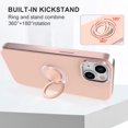 thumbnail image 4 of case for iPhone 14 Plus Case with Ring Holder Magnetic Kickstand, Slim Thin TPU [Soft Microfiber Lining] Anti-Scratch Matte Full-Body Shockproof Protective Phone Case for iPhone 14 Plus Pink, 4 of 12