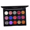 thumbnail image 1 of Paleta de sombras de ojos Pro Glitter - Professional 15 Colors - Chunky Pressed Glitter 1-1 Yuyangstore Paleta de sombras de ojos con purpurina, 1 of 2