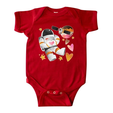 

Inktastic Astronaut Valentine Outer Space Hearts Gift Baby Boy or Baby Girl Bodysuit