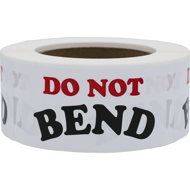 DO NOT BEND Warning Warehouse Shipping Labels | 2 x 4