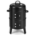 thumbnail image 1 of Costway Fumoir à Charbon Rond Portable 3-en-1 Vertical pour Barbecue avec Thermomètre Intégré, 1 of 10