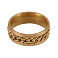 thumbnail image 1 of Anillo Hombre Anti Ansiedad LUCKMAN, Acero Inoxidable, Modelo Ander dorado 10, 1 of 7
