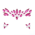 thumbnail image 3 of Unique Bargains Elegant Face Rhinestone Stickers for Concert Halloween Events Rose Pink, 3 of 5