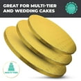 thumbnail image 6 of OCreme Cake Board, Gold Foil Round Cake Circles with Gorgeous Design, Sturdy & Durable 1/2 Thick Cake Drums, Round Cake Boards with 9 Diameter, Pack of 5 Disposable Cake Drums, 6 of 6