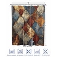 thumbnail image 4 of Split Shower Curtain for Transfer Bench, Brown Gray Plaid Fabric Shower Curtains for Bathroom, Country Abstract Gradient Chic Check Tub Sliding Transfer Bench Waterproof Bath Curtains 72"x72", 4 of 9