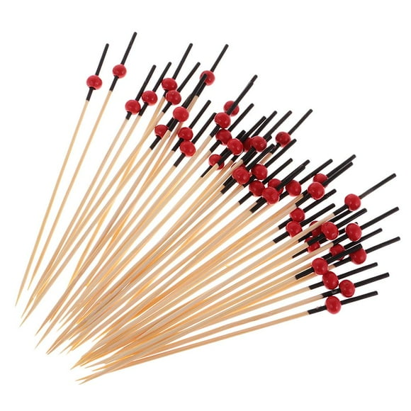 100 Uds. De de postre de cóctel con de ú, palillos de fruta para sándwich, 12cm Colcomx Palitos de frutas