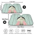 thumbnail image 3 of Uemuo White Bunny Bottom And Easter Eggs Pattern Accordion Car Windshield Sun Shade, Foldable Reflective Sun Visor for Car, Reflector Windshield Sunshade-Small, 3 of 7