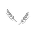thumbnail image 3 of Tiny Leaf Ear Climbers - Delicate Crawler Cuff Stud Jacket Earrings, Silver-Tone, 3 of 5