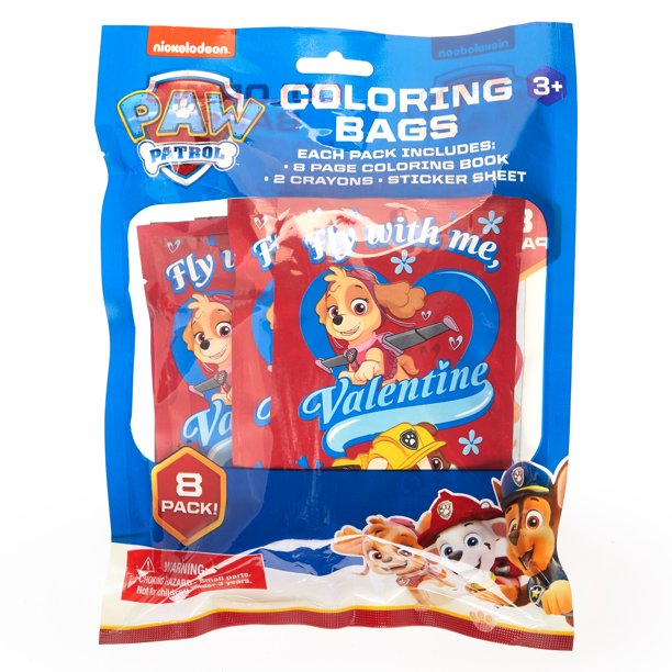 picture Paw Patrol Dinosaur Valentines Day Coloring Pages nickelodeon paw patrol valentine coloring bags includes coloring book sticker sheet 7 5 inches wide by 9 6 inches high by 1 inch deep