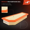 thumbnail image 5 of A-Premium Engine Air Filter Compatible with Mercedes-Benz W204 W205 C250, R172 SLK250, 2012 2013 2014 2015, L4 1.8L, Flexible Panel, Replace# 2710940304, 5 of 8
