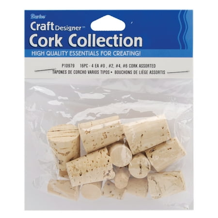 - Darice Cork Collection Stoppers, Assorted, 16/Pkg