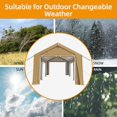 thumbnail image 2 of Joyspirit 10'x20' Heavy-Duty Waterproof Carport Canopy, Portable Garage with 4 Roll-Up Doors and 4 Windows – All-Season Storage for Cars, Trucks, and Boats in Earthy Yellow, 2 of 7