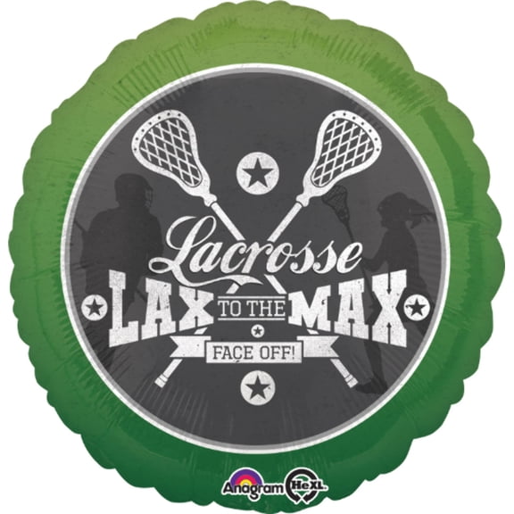 18" LACROSSE Face Off Balloon Happy Birthday Foil Mylar Balloon  Party Supplies Decorations