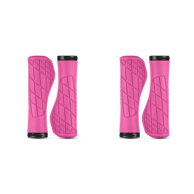 VONKY 1 Paire Bicyclettes Poignée de Guidon Respirante Antichoc Imperméable à la Poussière Coloré Poignée Extérieure Bar Pièces d'Extrémité Rose Rouge 2Set