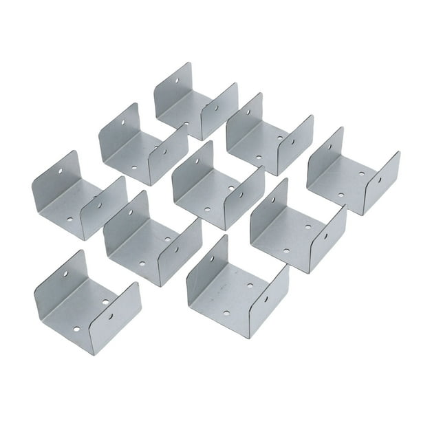 Capacidades De Panel De Cerca De 10 Piezas, Sujetadores De Maderas De Acero Galvanizado De Forma U Para Postes De Maderas De Concreto, Anti Vibraciones Anti Vibraciones Que