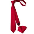 thumbnail image 7 of Ties For Boys Red Necktie Pocket Square Set Youth Tie for Kids School Party Wedding 49", 7 of 7