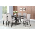 thumbnail image 2 of Steve Silver Caswell Distressed Harbor Grey Counter Table, 2 of 7