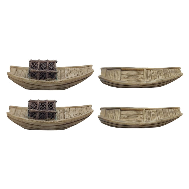 Figura de barco en miniatura, adorno de micropaisaje para decoración (colores surtidos), 4 Uds.