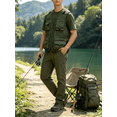 thumbnail image 3 of Busydd Plus Size Men's Outerwear Vests Comfy Zipper Sleeveless Outdoor Hiking Cargo Vest for Men Casual Solid Color Multi-Pockets Sport Coats for Men 2XL, 3 of 5