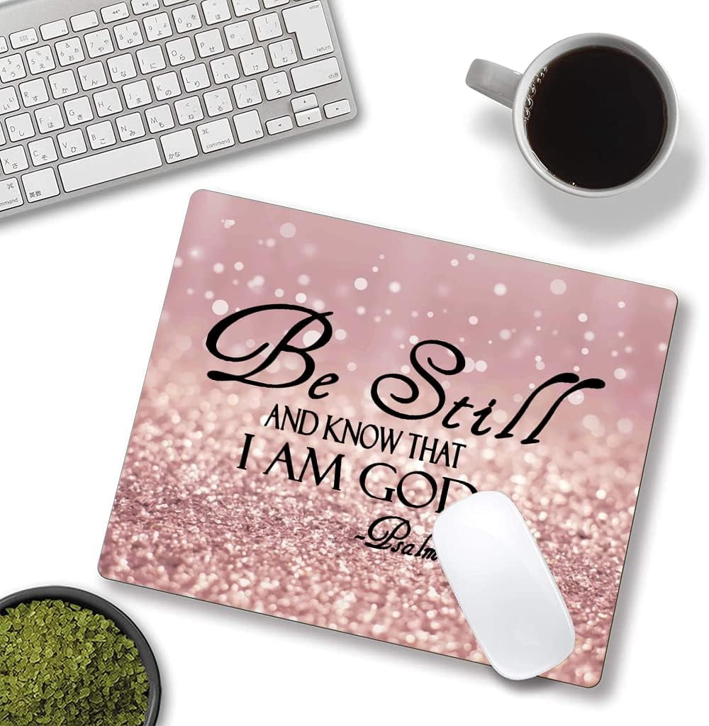 Mouse Pad, Premium-Textured Mouse Mat, Non-Slip Rubber Base Mousepad for Laptop, Computer & PC,9.5×7.9 in,Bible Be Still