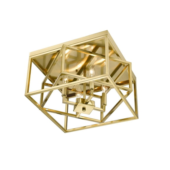 Bethel International Flush Mount Gold Iron