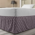 thumbnail image 1 of Modern Bed Skirt, Symmetrical Mesh of Hearts in Rounds Connected Design Valentine's Day, Elastic Bedskirt Dust Ruffle Wrap Around for Bedding Decor, 4 Sizes, Pale Eggplant and Rose, by Ambesonne, 1 of 2