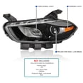 thumbnail image 3 of Spec-D Tuning Right Passenger Side Black Projector Headlight Compatible with 2013-2016 Dodge Dart, 3 of 6
