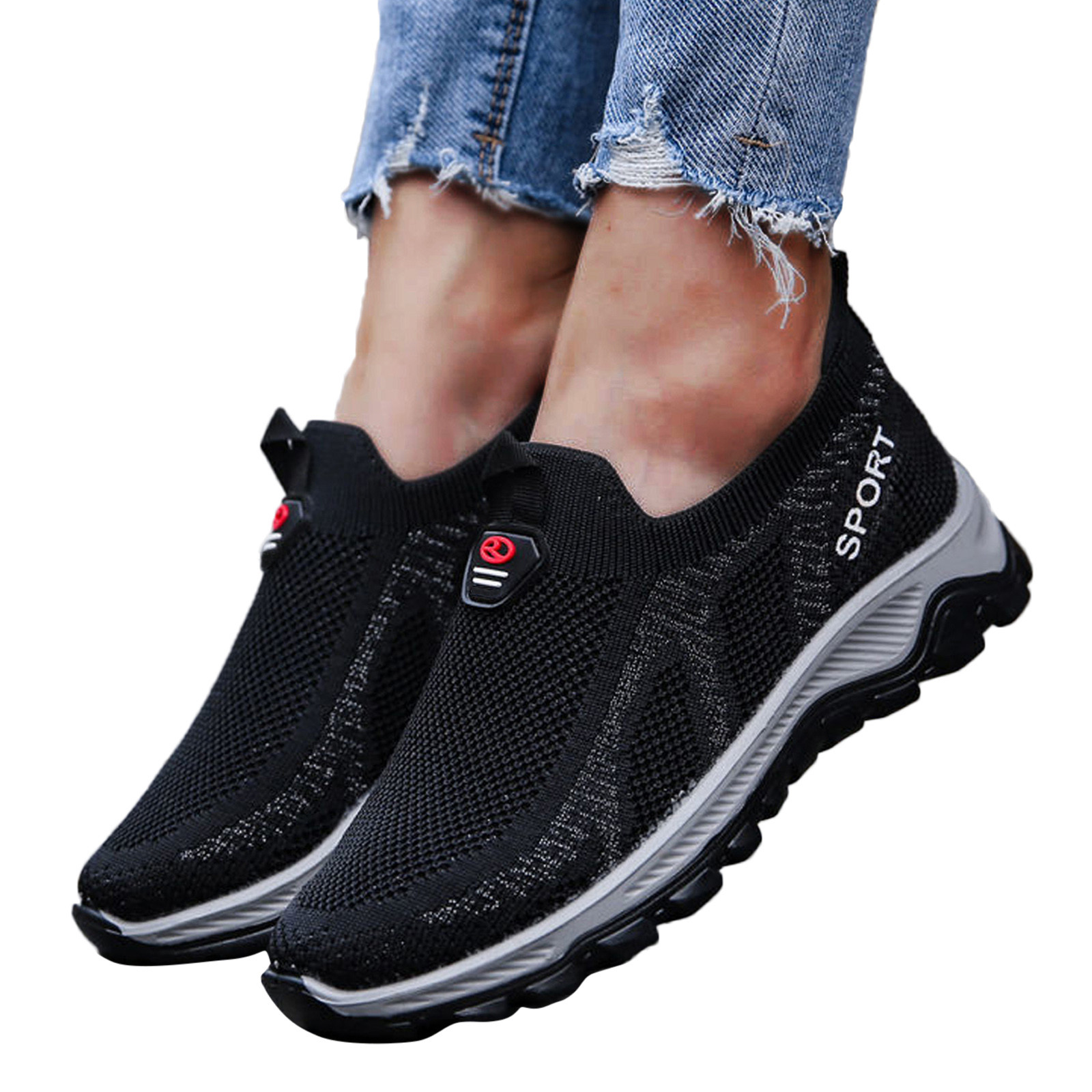 dmqupv Womens Comfort Shoes Womens Casual Shoes Size 8 Black Sneaker For Women Mesh Running Shoes Tennis Man Casual Shoe Black 6.5 - image 3 of 5