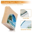 thumbnail image 3 of Ryvnso Palm Tree on Beach View Acrylic Napkin Holder Table Kitchen Paper Tissue Organization, 3 of 7
