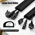 thumbnail image 3 of Wall Cord Hider, Flexible Self-Adhesive Wire Cover, Side-Open Cable Raceway for Cords on Wall, Cord Concealer for Mounted TV, Home Theater & Office, 3 of 7
